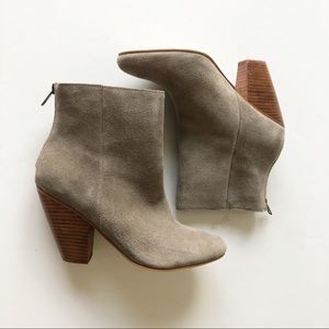 Very Corso Como Grey Suede Ankle Zipper Boot